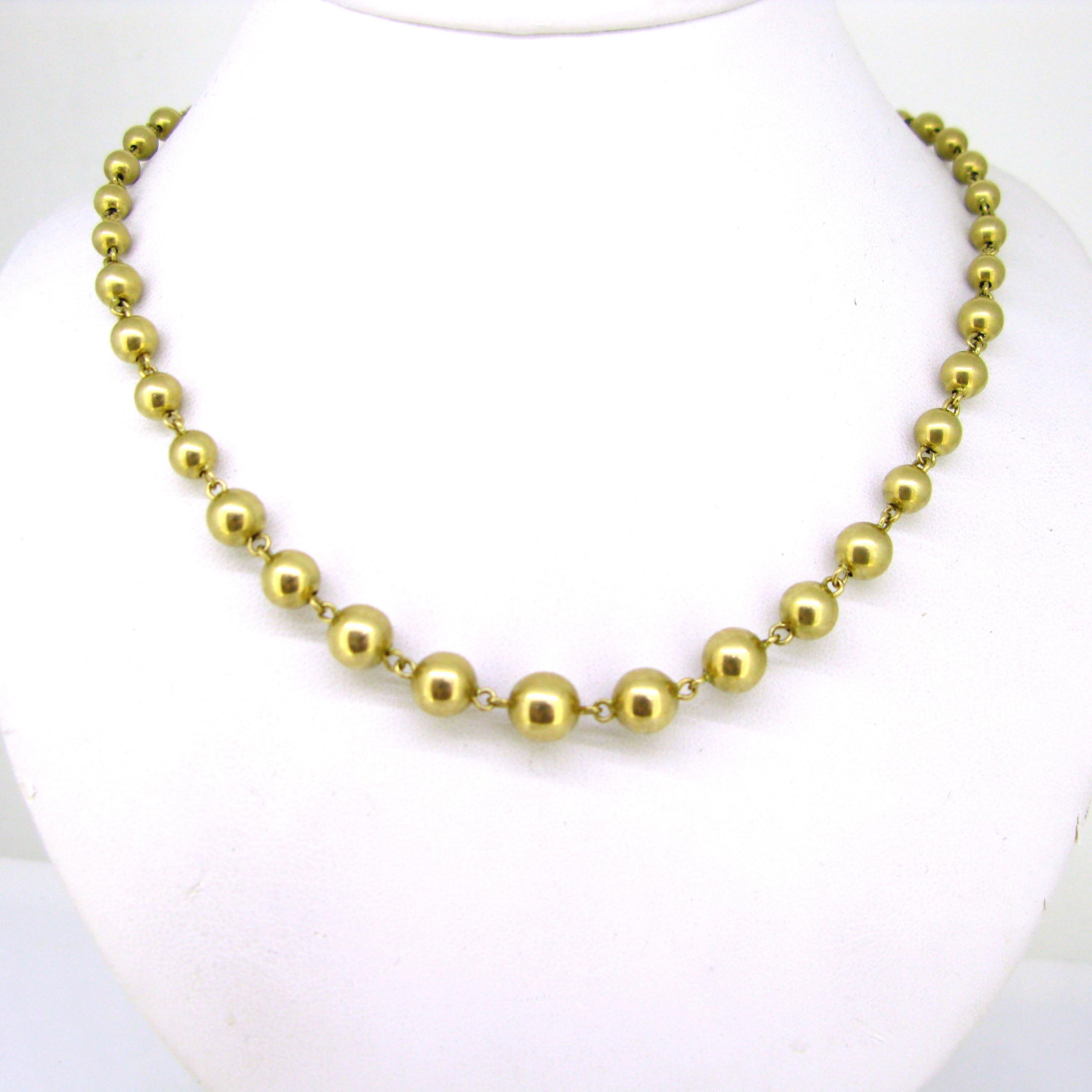 beaded chain link necklace