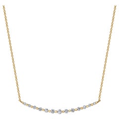 Graduierte Diamant-Halskette aus 14K Gelbgold