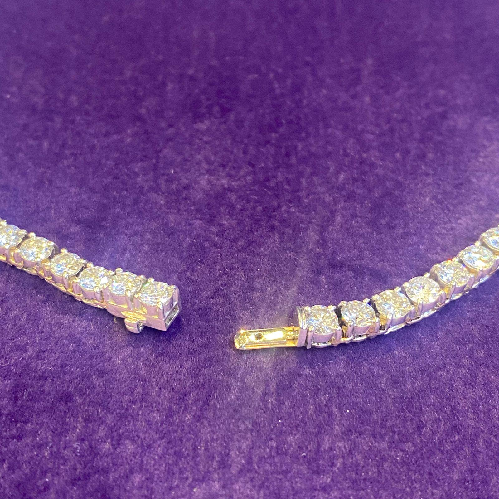 Graduated Diamond Rivière Necklace For Sale 2