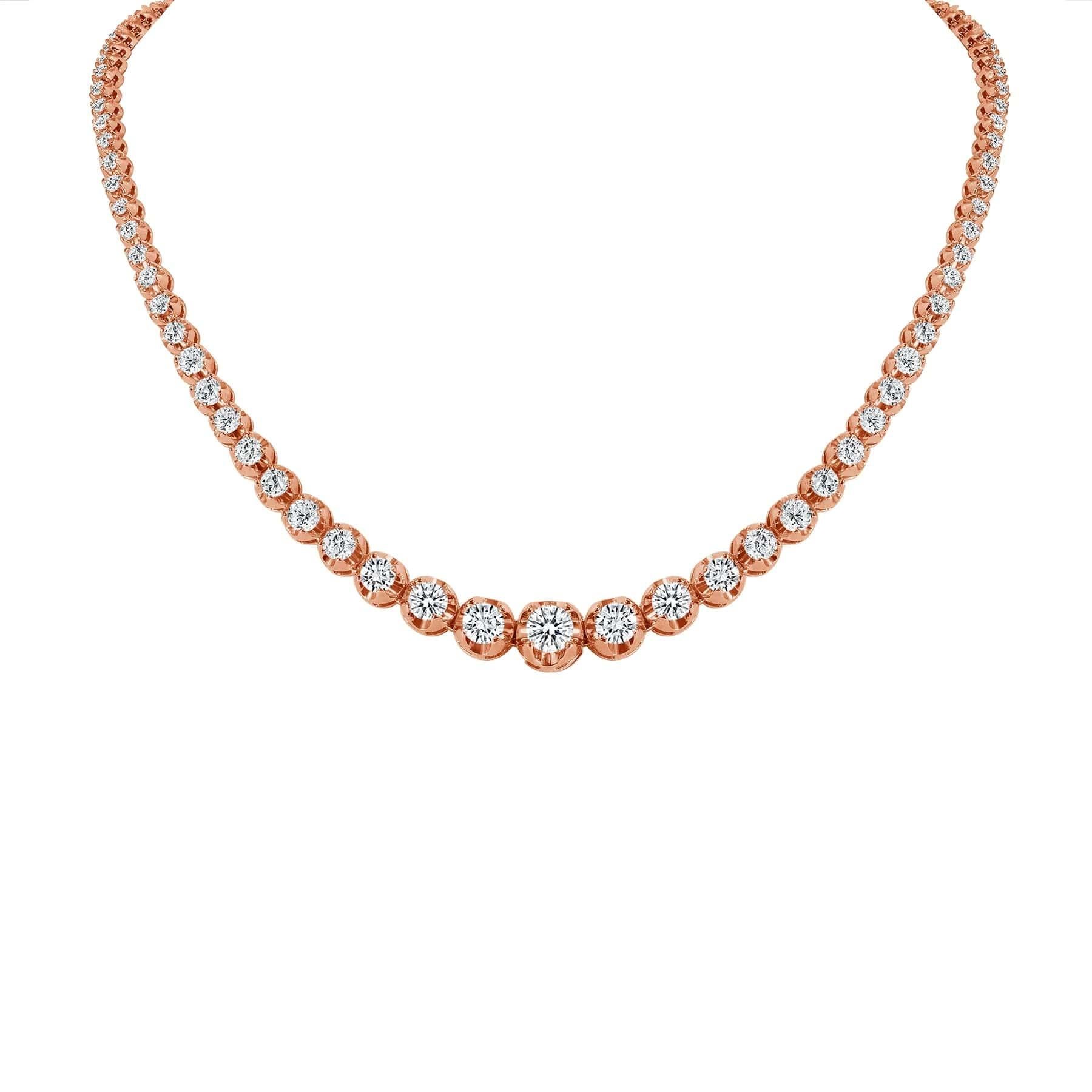 illusion setting diamond necklace