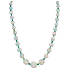 Graduated Ethiopian Opal Necklace, 490.80 Carat