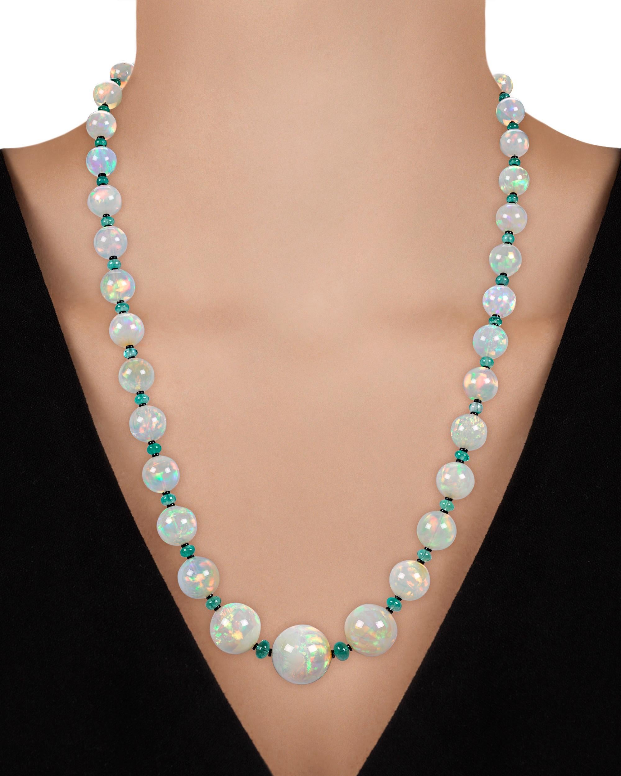 Bead Graduated Ethiopian Opal Necklace, 490.80 Carat