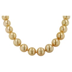 Graduated Golden South Sea Pearl Necklace