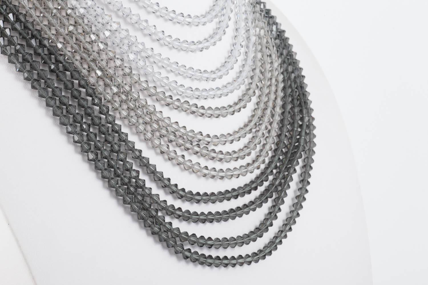 grey crystal necklace