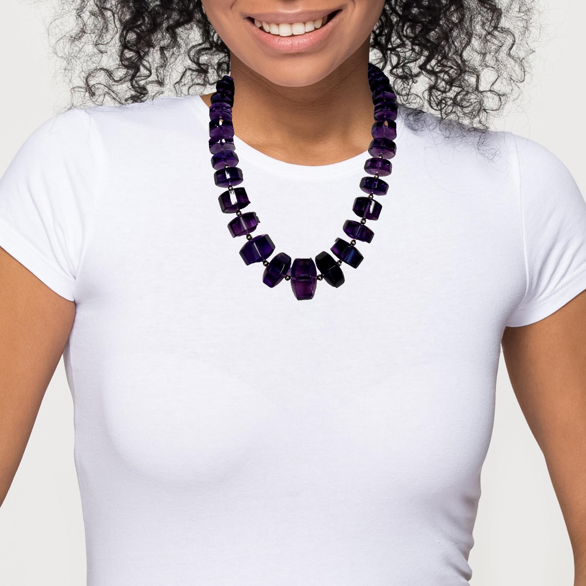 Collier Rondel octogonal gradué en or jaune 14 carats et 18 carats en vente 1