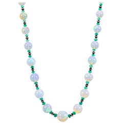 Graduated Opal Bead Necklace, 493.0 Carat