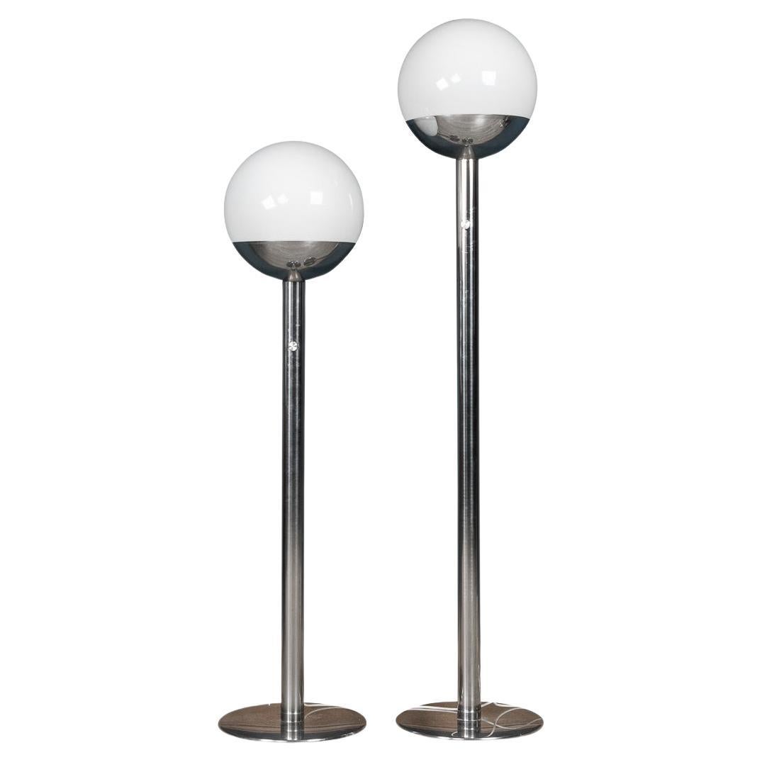 Graduated Pair Of Floor Lamps, Pia Guidetti-Crippa For Luci Italia, c.1970 For Sale