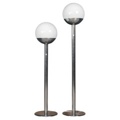 Vintage Graduated Pair Of Floor Lamps, Pia Guidetti-Crippa For Luci Italia, c.1970