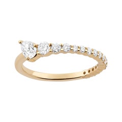 Graduated Pear 
Round "Guler" Diamond Ring by Selin Kent