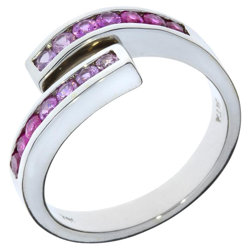 Diamond 14K Teardrop Bypass Ring For Sale at 1stDibs