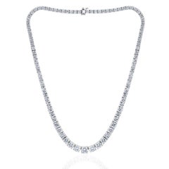 Graduated Round Diamond Riviera Tennis Necklace