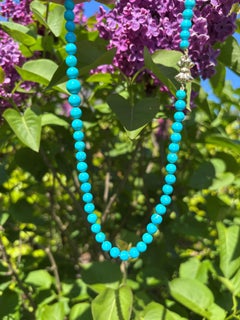 Collier Estate Sleeping Beauty Turquoise Or jaune 18K