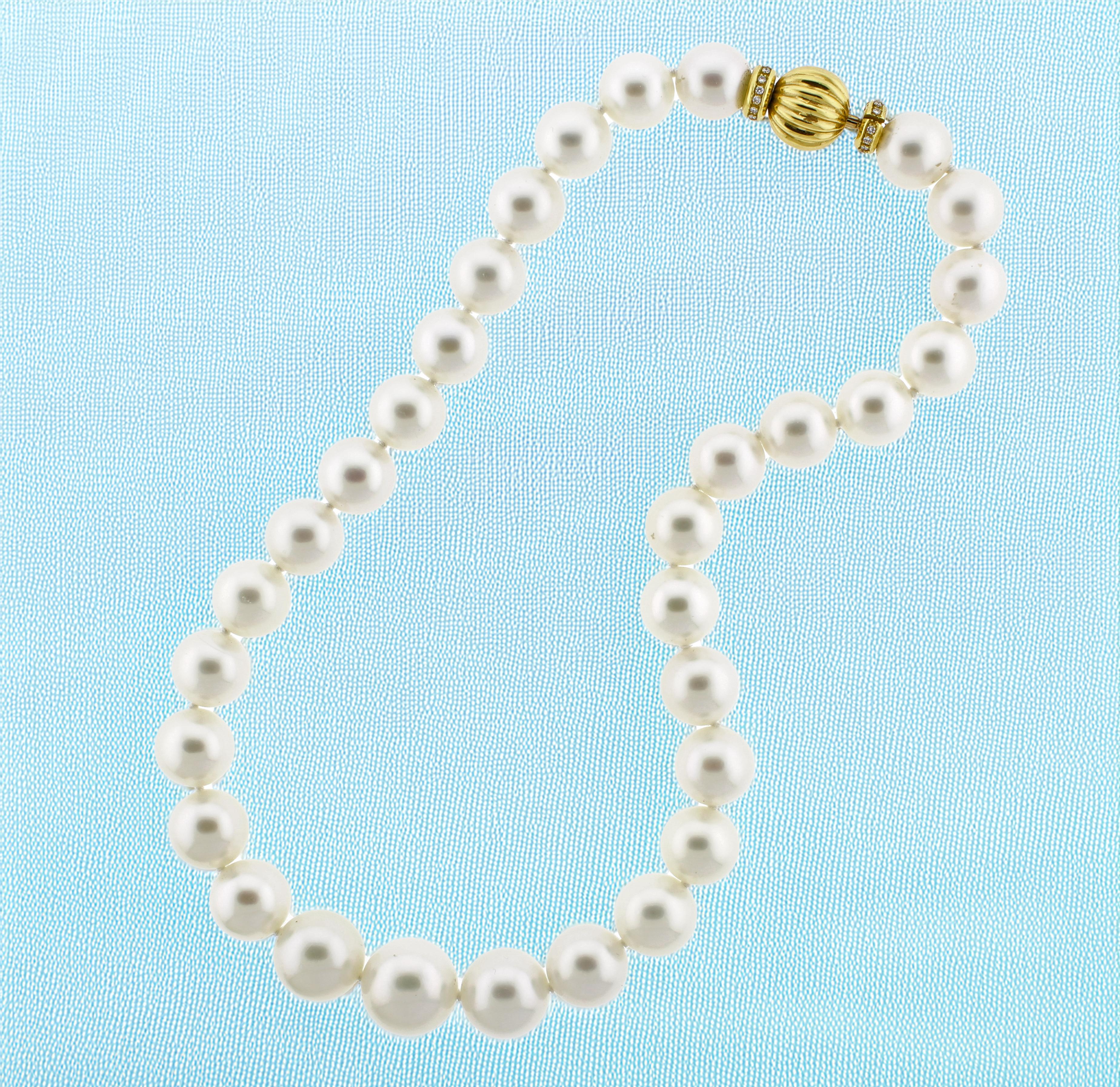 Graduated South Sea Pearl Necklace In New Condition For Sale In Bethesda, MD
