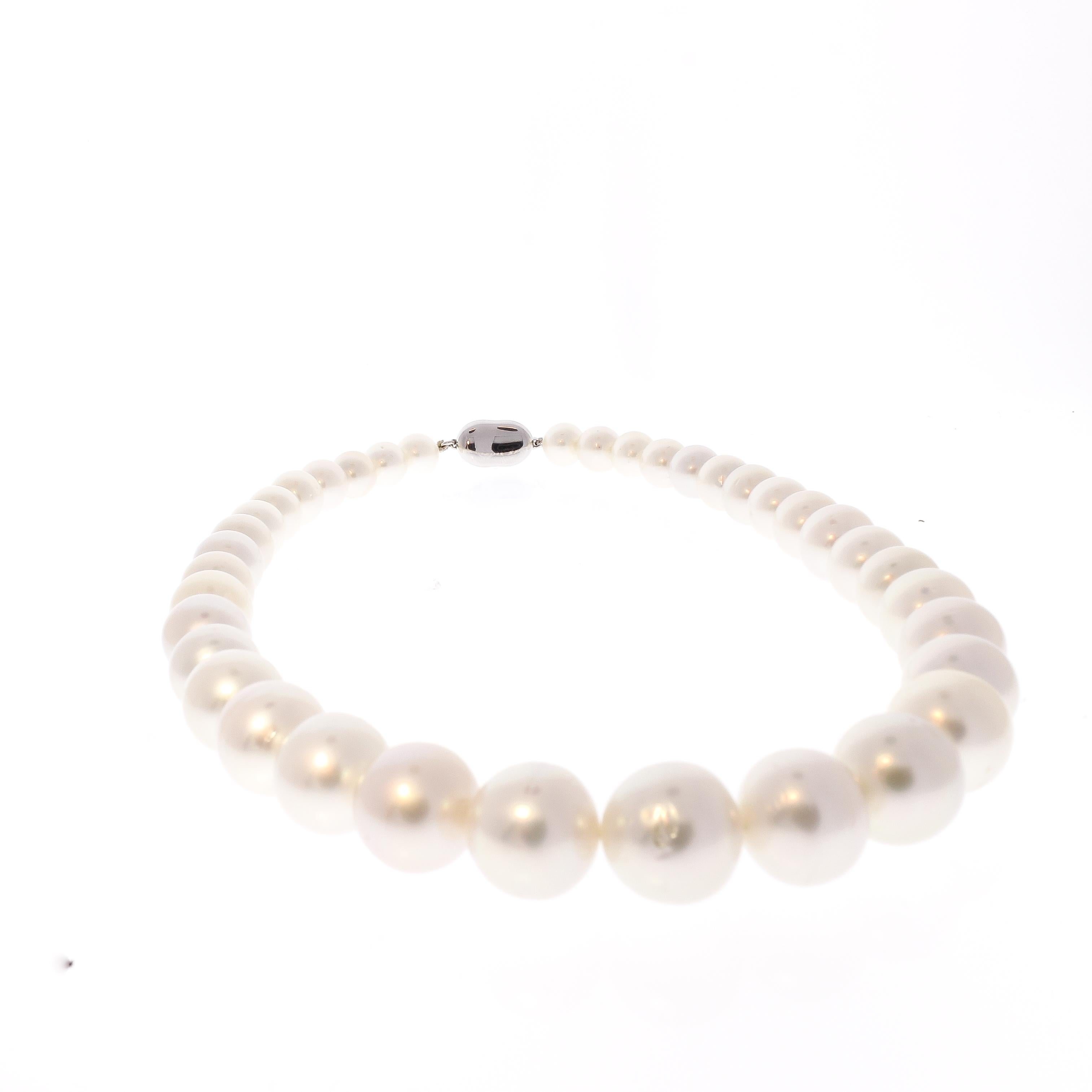 Graduated South Sea White Pearl Necklace 1