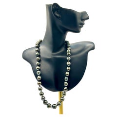 Graduated Tahitian Pearl Necklace 9–11.4mm with 18k Gold Clasp, 45cm