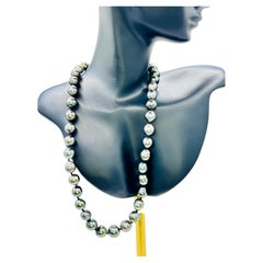 Collana di perle di Tahiti graduate da 9-11,4 mm con chiusura in oro 18k, 45 cm