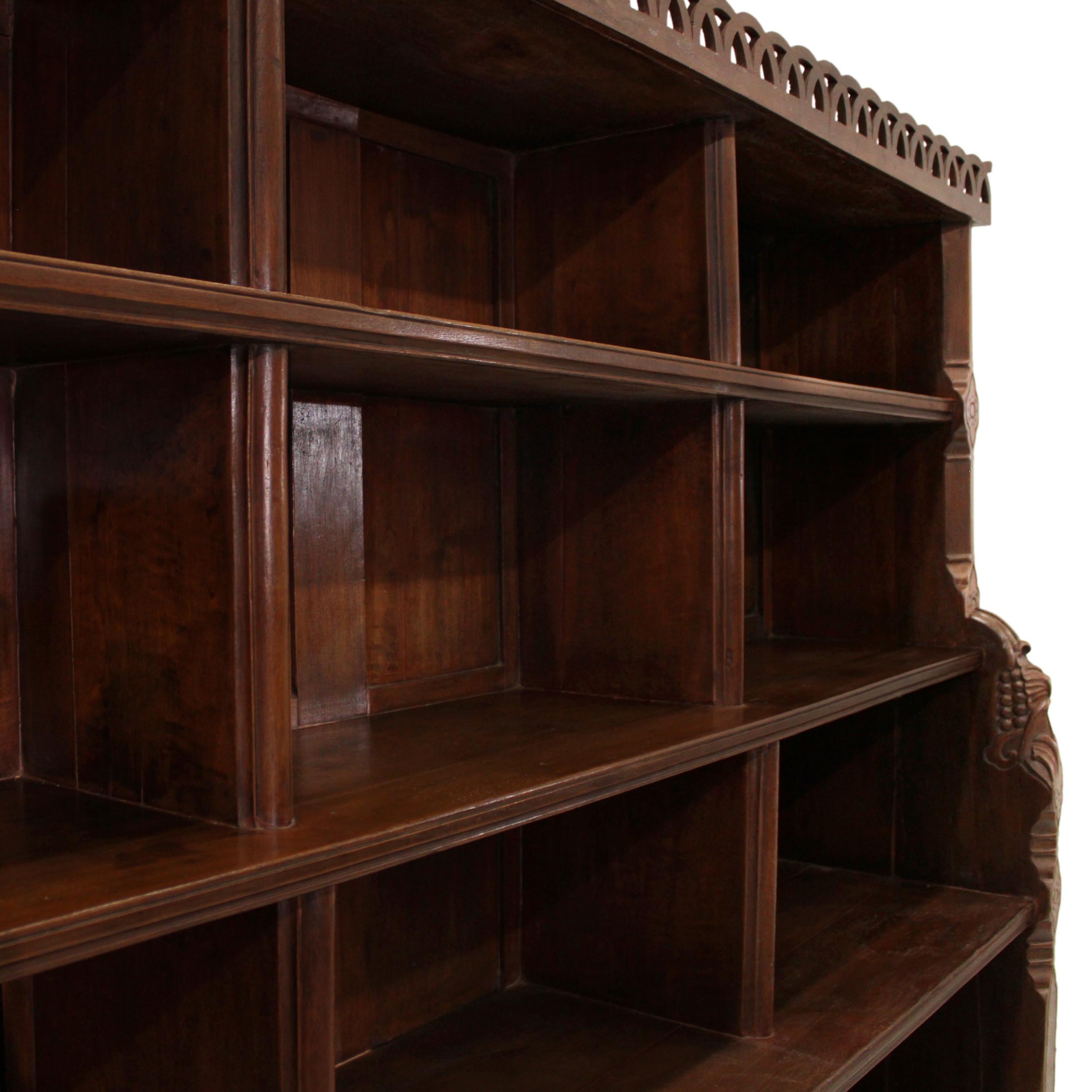 Teak Bookcase From an Indian Palace 5