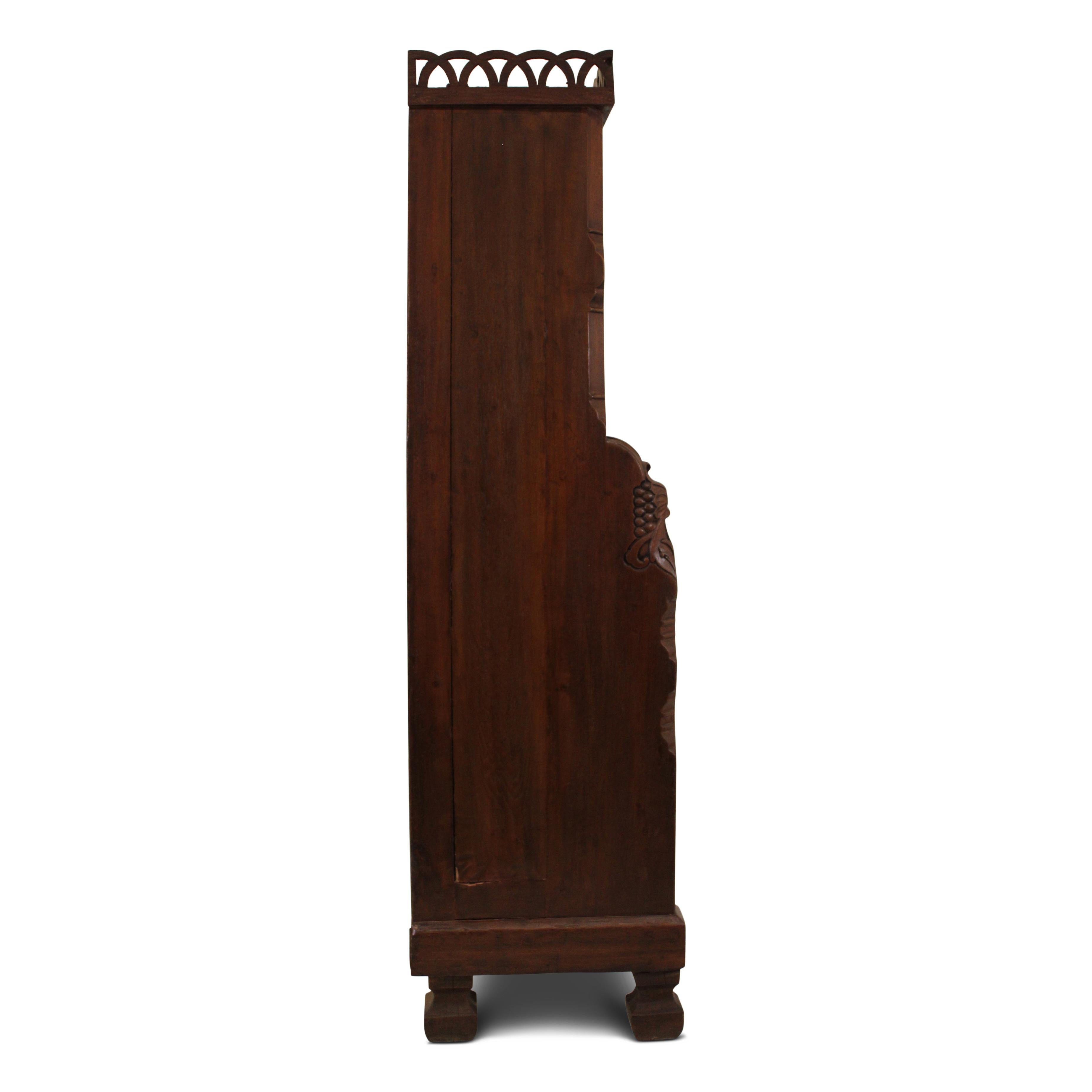 Anglo-Indian Teak Bookcase From an Indian Palace