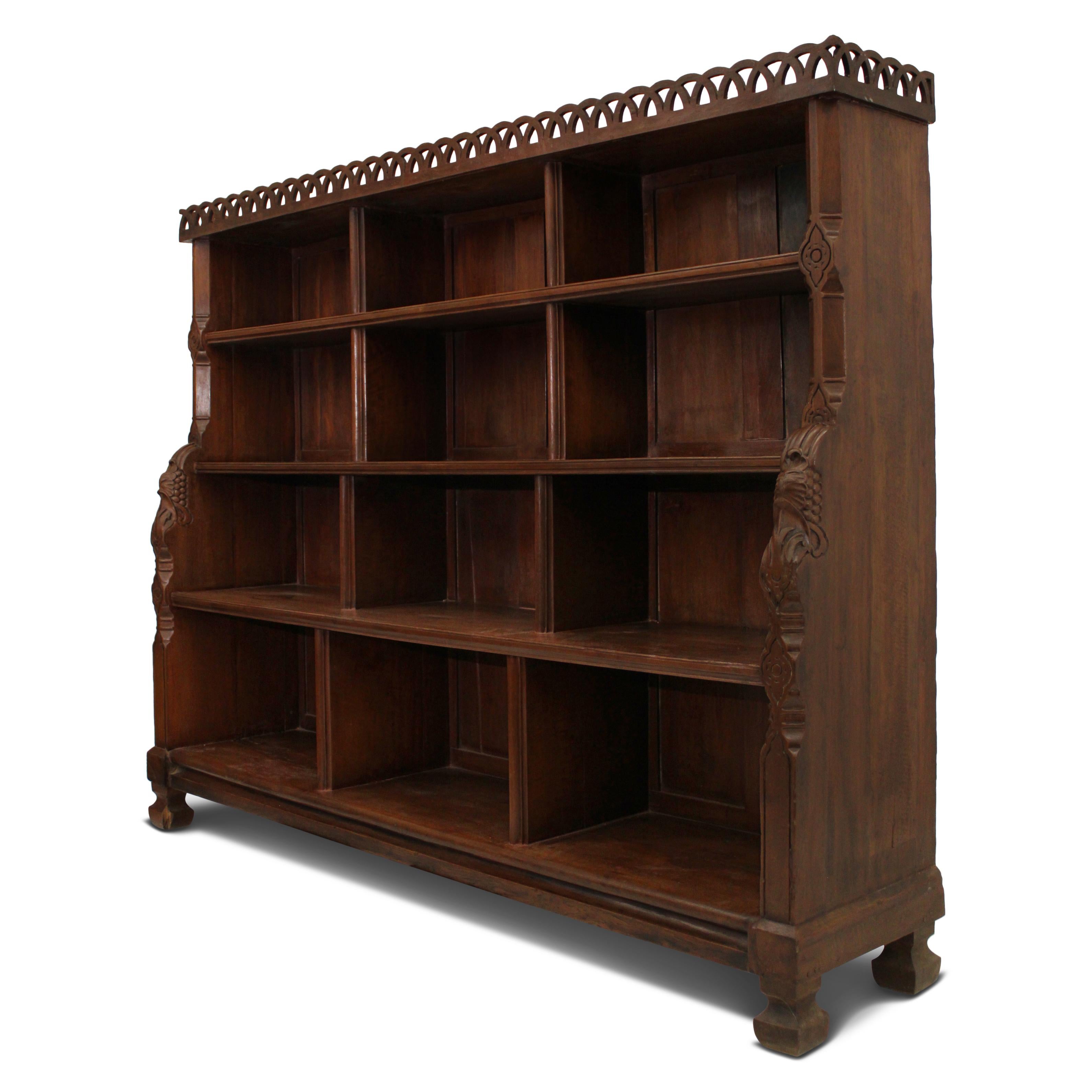 Teak Bookcase From an Indian Palace 1