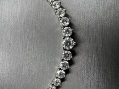 Graduated Tennis Necklace in 18k White Gold with 7.50ctW of Natural Diamonds