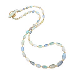 Graduated Welo Opal Nuggets Inlay Opal Toggle, Winnie Necklace