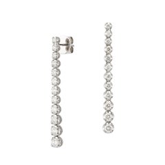 Graduation Diamond Earring 18k White Gold Diamond for Her