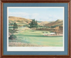 Coloured Print of Photorealist Painting of Gleneagles Golf Course in Scotland