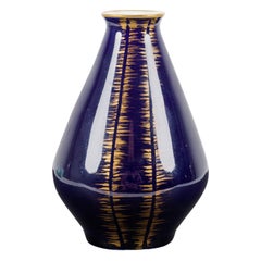 Graf Von Henneberg Mid-Century German 
Echt Kobalt
 Design Ceramic Bud Vase