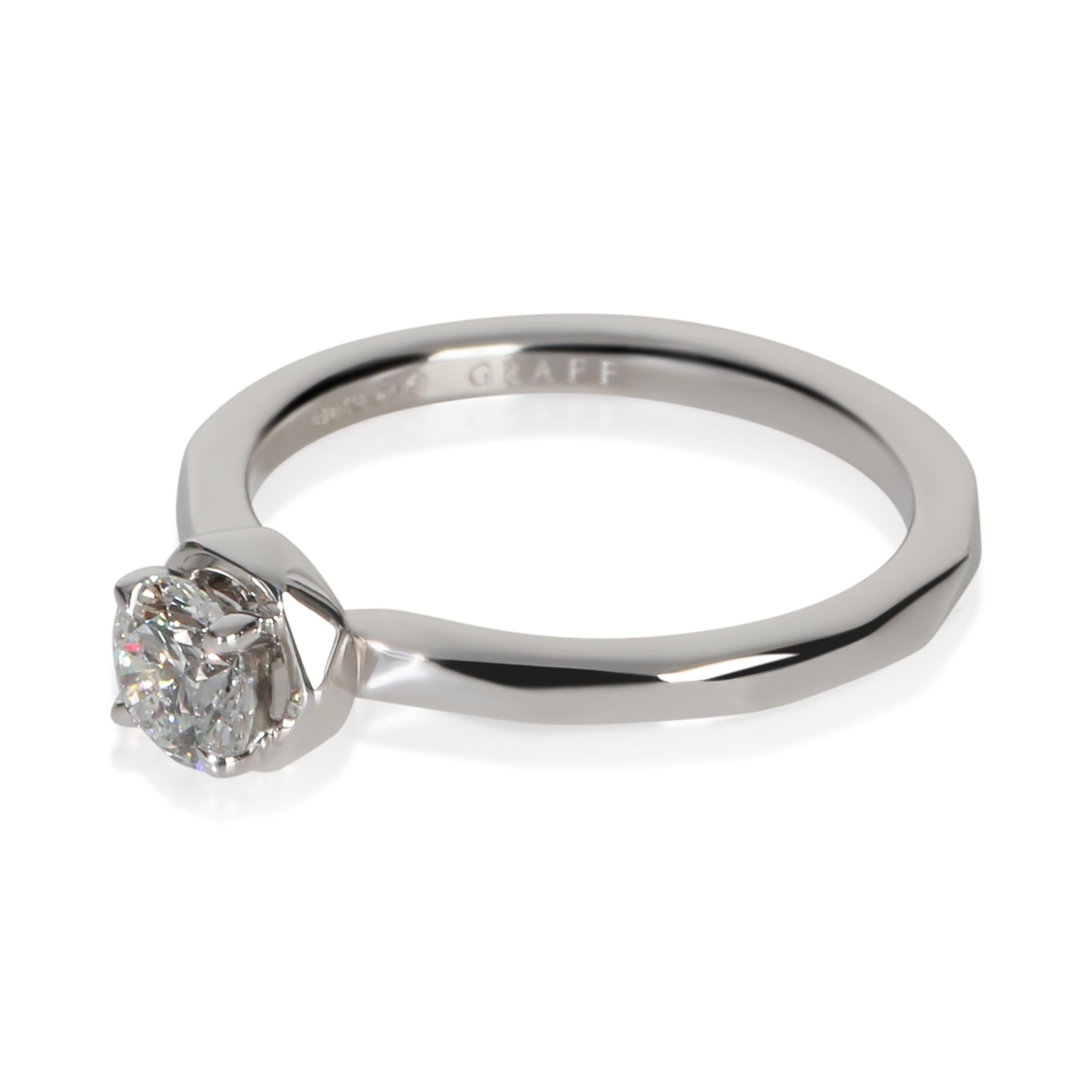 Graff 0.5 Ct Round Brilliant Diamond Laurence Graff Signature Engagement Ring View 4