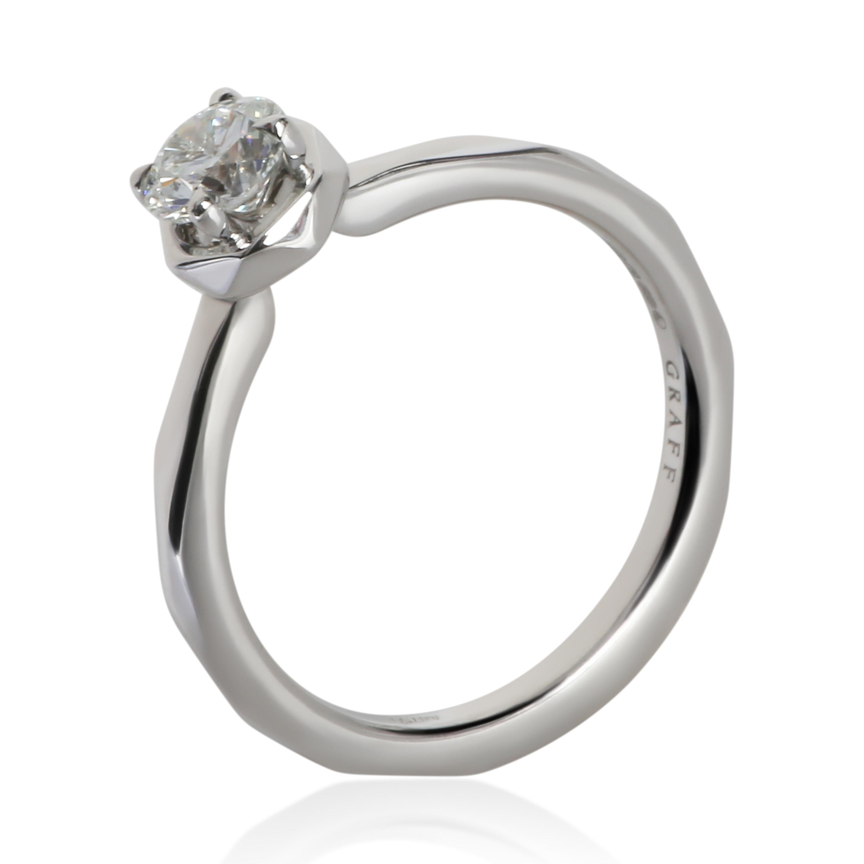 Graff 0.5 Ct Round Brilliant Diamond Laurence Graff Signature Engagement Ring View 6