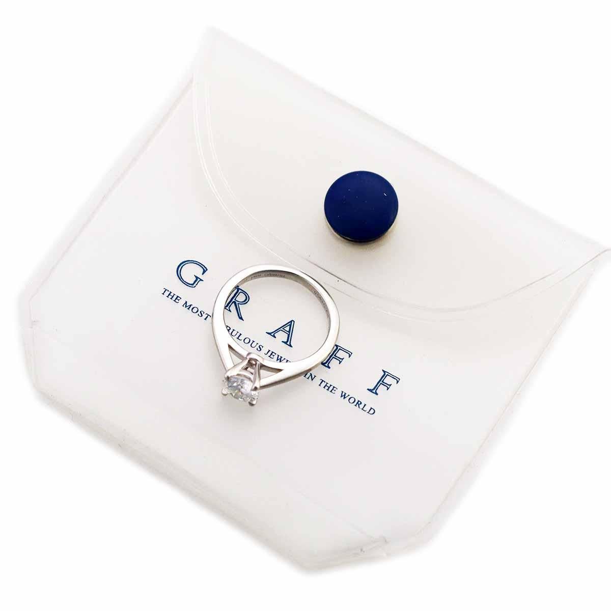 Graff Diamond 0.54ct G-VS1-3Ex Platinum Solitaire Ring US 3 1/4 In Good Condition For Sale In Tokyo, JP