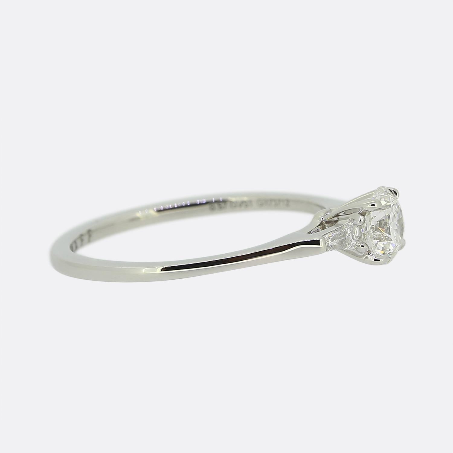 Brilliant Cut Graff 0.57 Carat Diamond Promise Ring For Sale