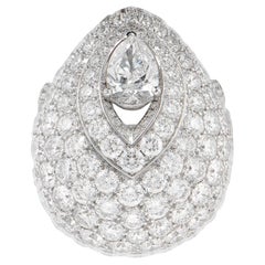 Graff 10 Carat  Pavilion Round Brilliant Cut Platinum Ring