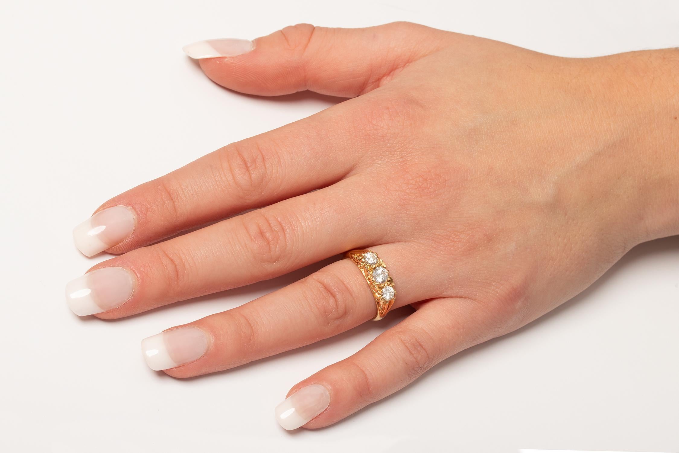 Anello con tre pietre di diamante da 1,00ct di Graff, c.C. 1975 In condizioni buone in vendita a London, GB