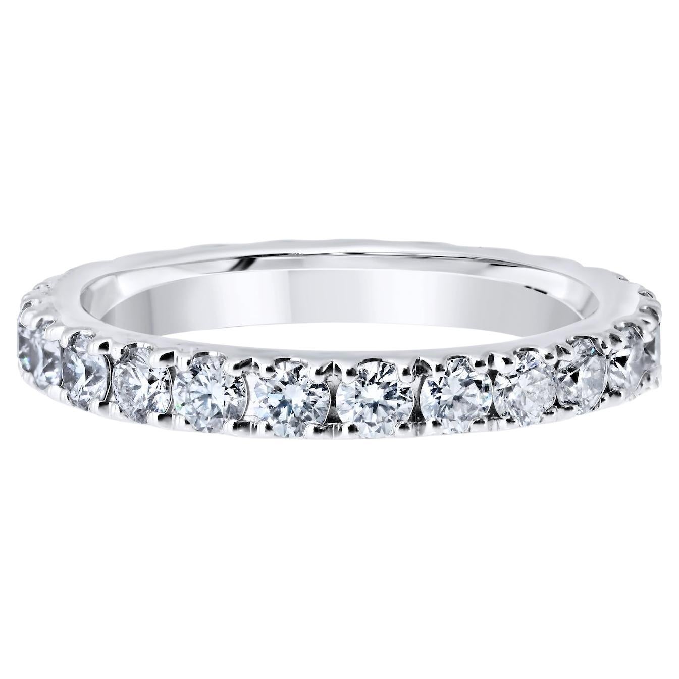 Graff 1.00cttw 2.6mm Diamante Redondo Anillo de la Eternidad