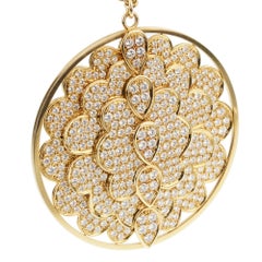 Graff 10.25ct Diamond Pendant Yellow Gold Necklace