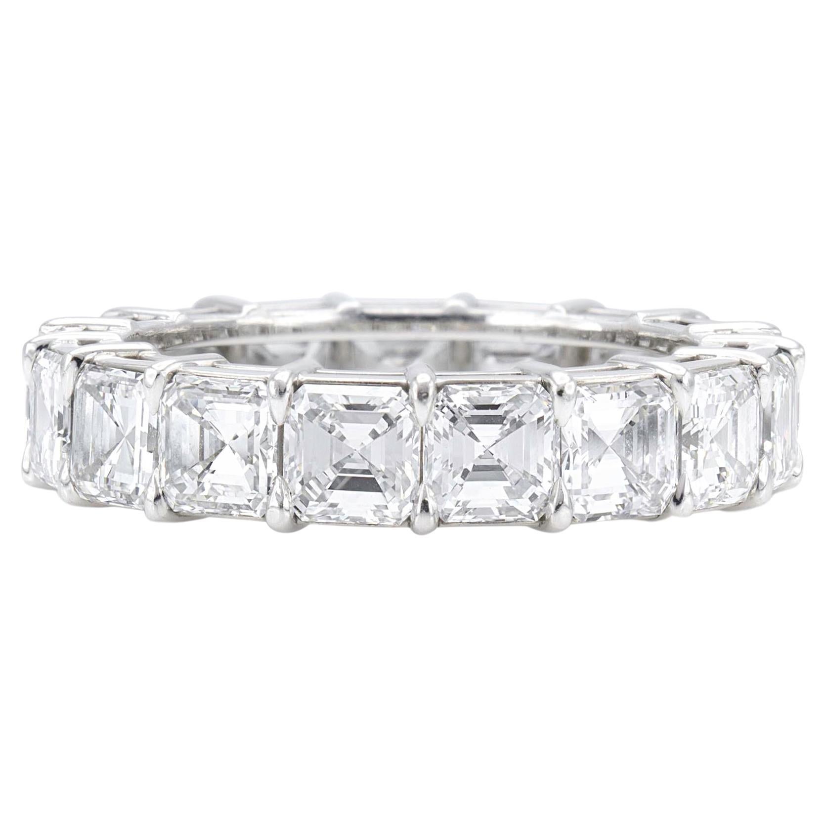 Graff 11.00 Carat Square Emerald Cut Diamond Eternity Band