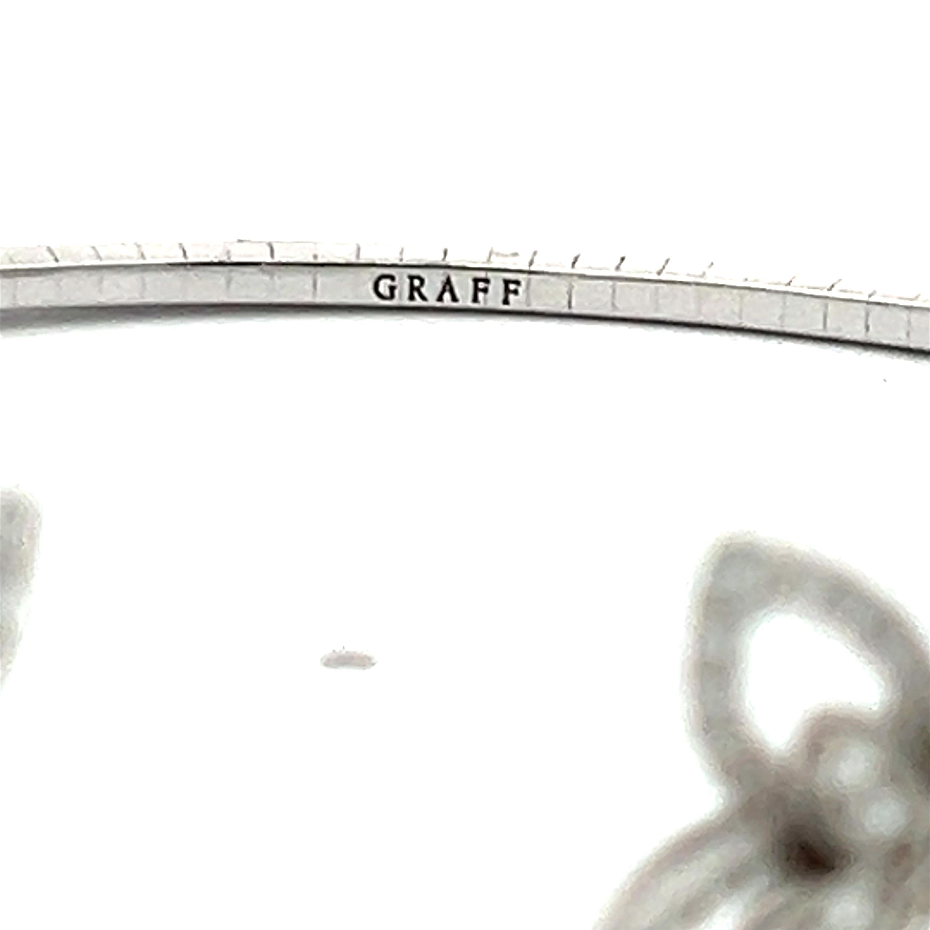 Graff Bracelet jonc en or blanc 18 carats avec diamants brillants ronds de 1,15 carat en vente 5