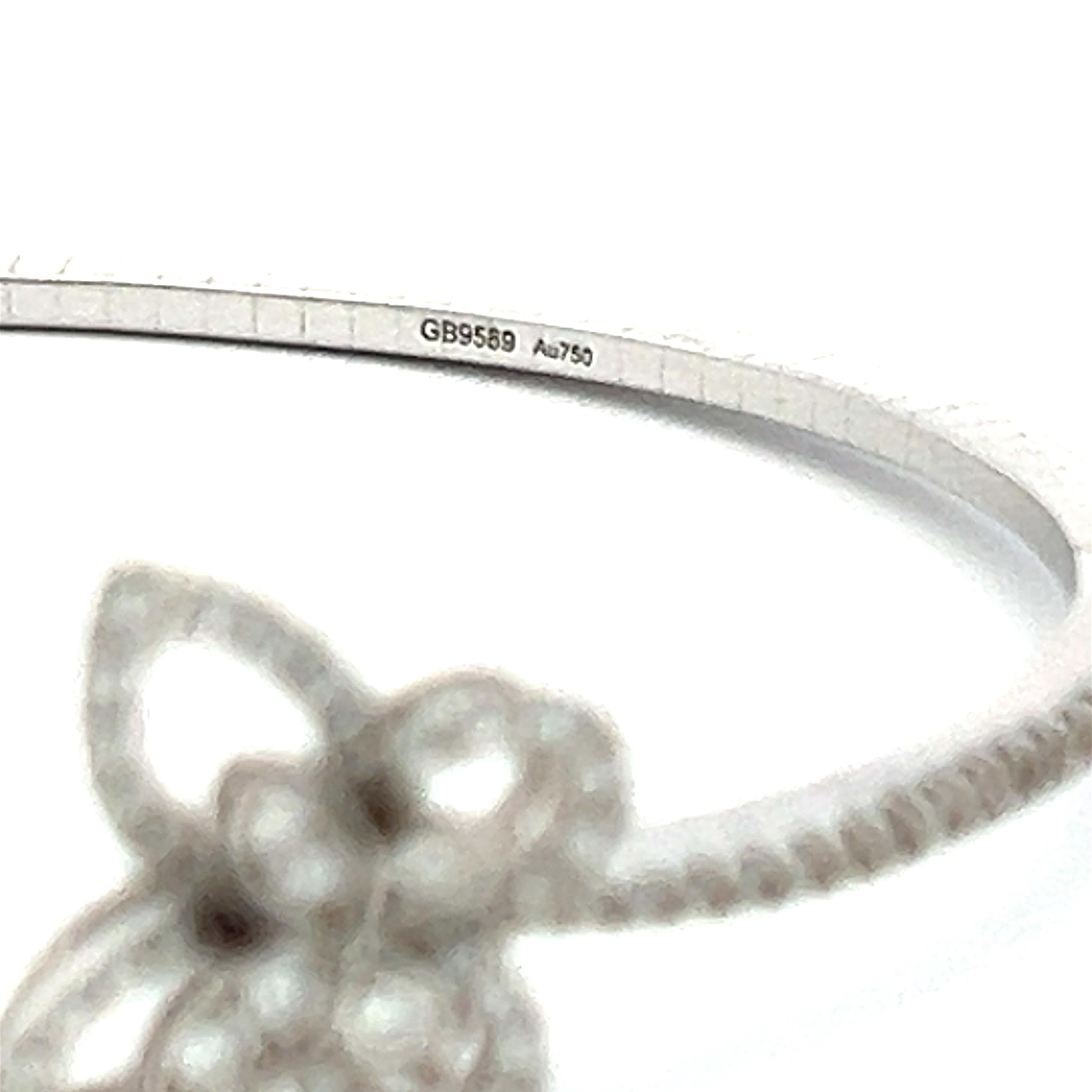 Graff Bracelet jonc en or blanc 18 carats avec diamants brillants ronds de 1,15 carat Bon état - En vente à New York, NY