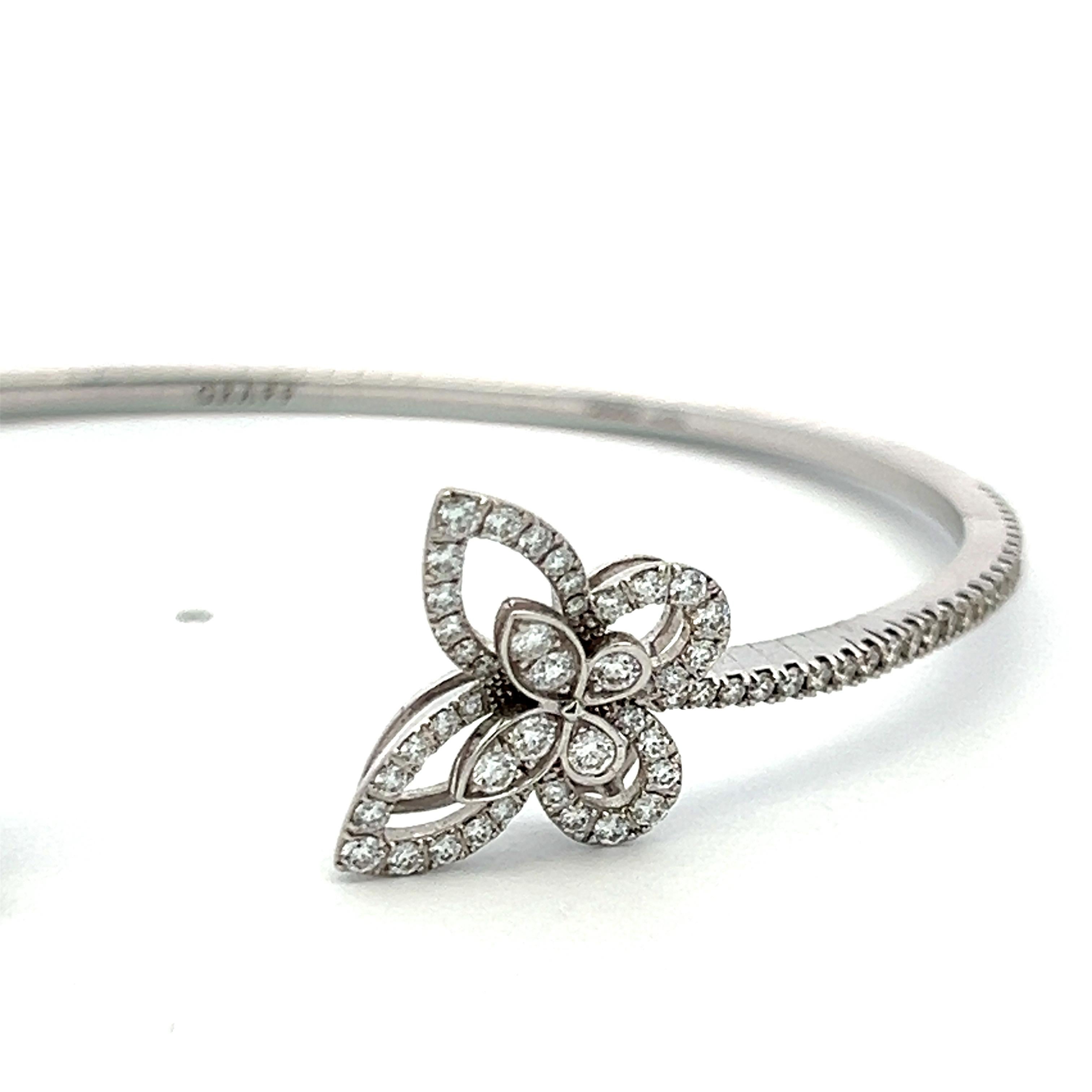 Graff Bracelet jonc en or blanc 18 carats avec diamants brillants ronds de 1,15 carat en vente 1