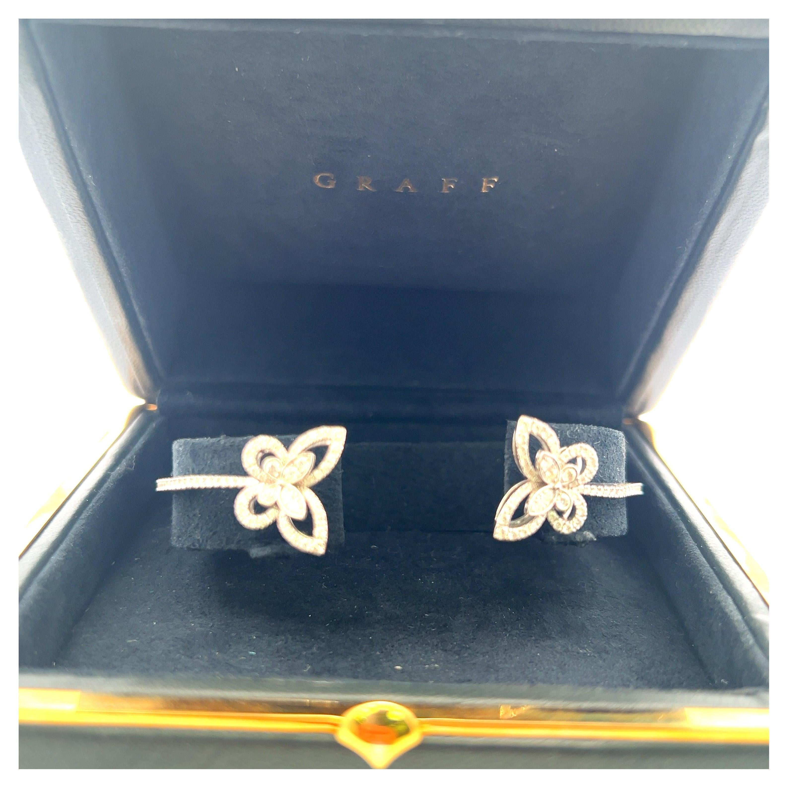 Graff Bracelet jonc en or blanc 18 carats avec diamants brillants ronds de 1,15 carat en vente