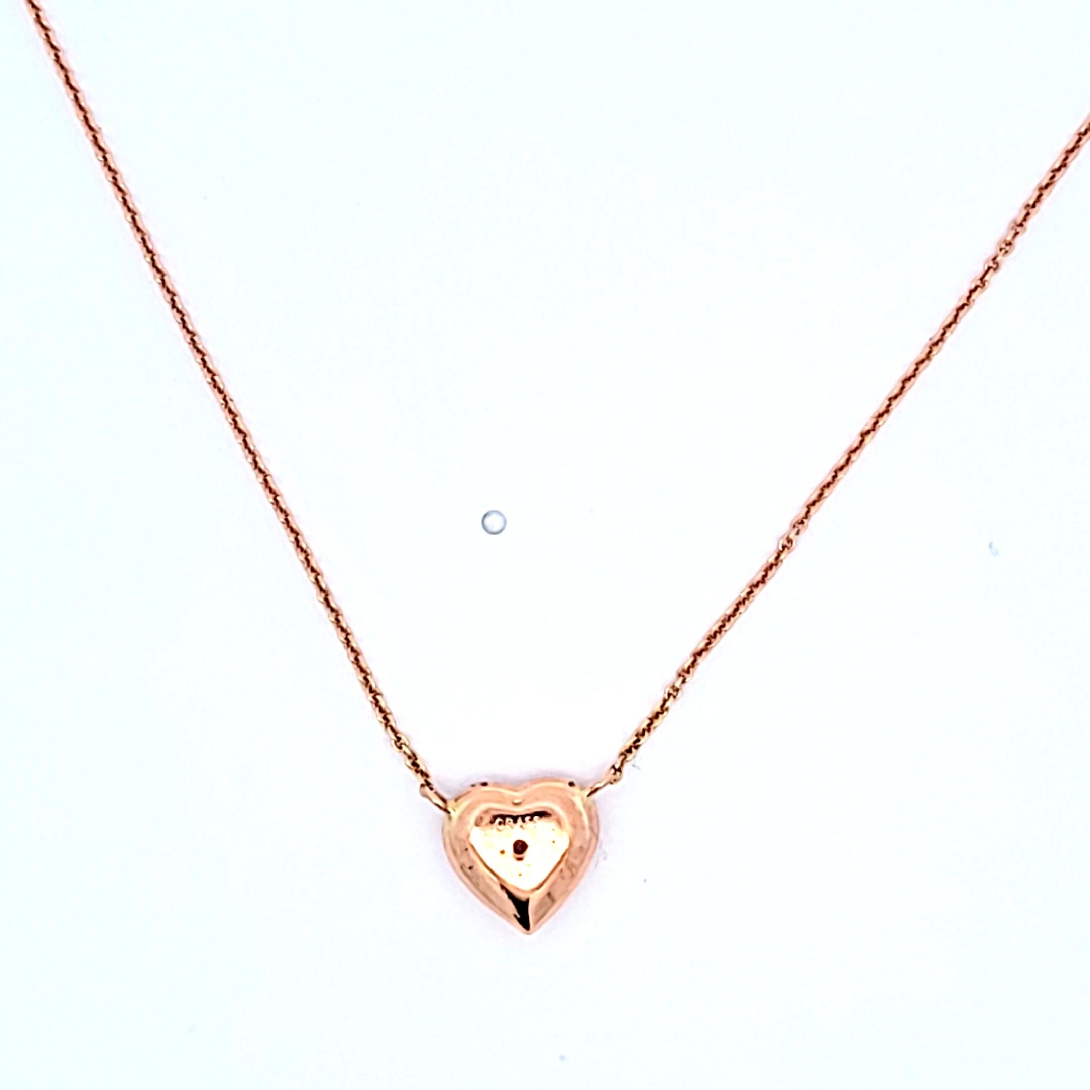 Graff 1.17 Carat Fancy Light Pink Diamond 14K Yellow Gold Pendant Necklace For Sale 8