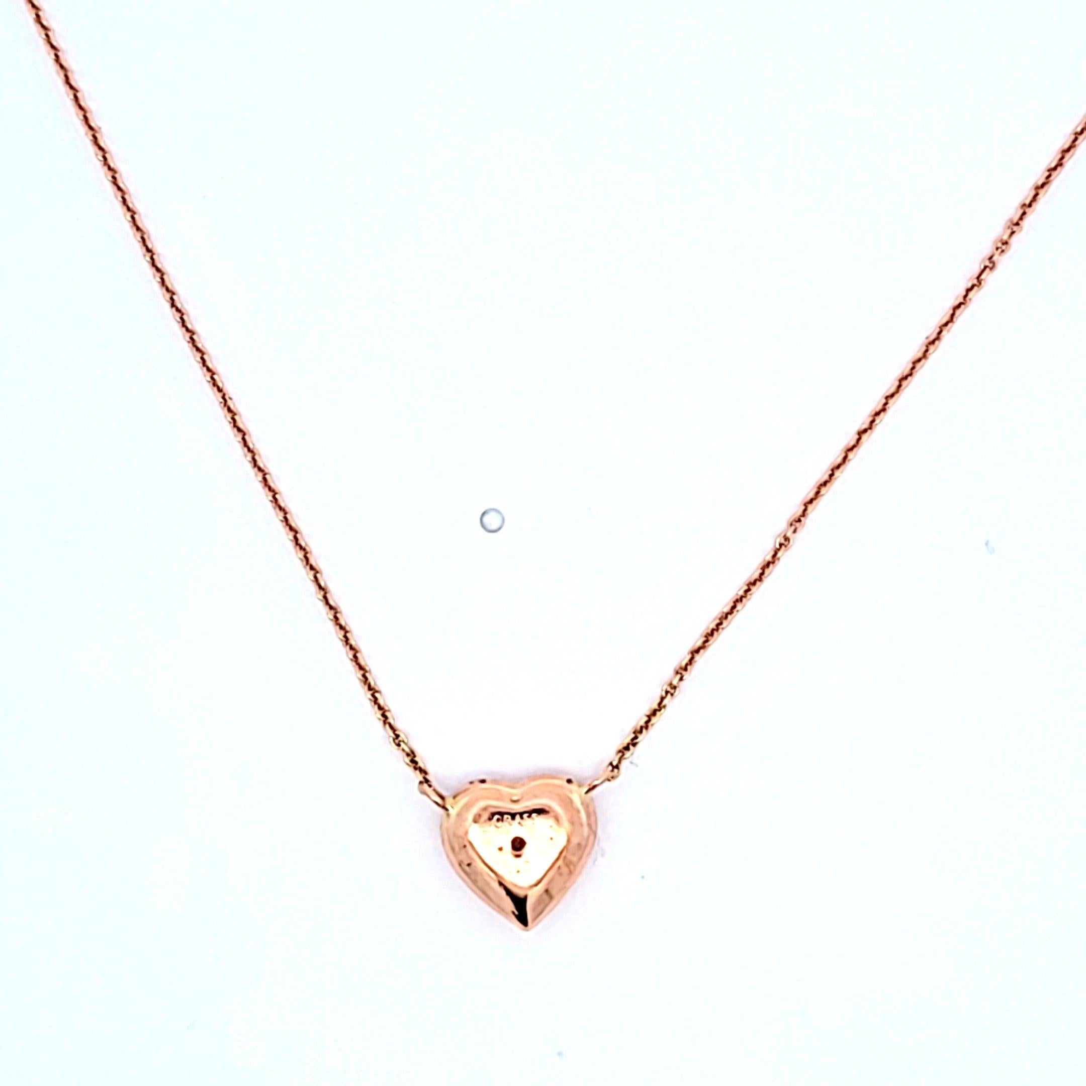 Graff 1.17 Carat Fancy Light Pink Diamond 14K Yellow Gold Pendant Necklace For Sale 1