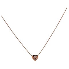 Graff, collana con ciondolo in oro giallo 14K con diamante rosa chiaro da 1,17 carati