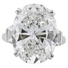 Graff 13.11ct Oval Diamond Engagement Ring GIA H VS1 Platinum
