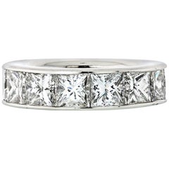 Graff 14.30 Carat Princess Cut Platinum Diamond Eternity Band