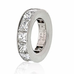 Graff 14,30 Karat Prinzessinnenschliff Platin Diamant Ewigkeitsring