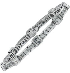 Graff Bracelet en diamants taille Ascher de 14,77 carats