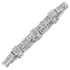 Graff Bracelet en diamants taille Ascher de 14,77 carats