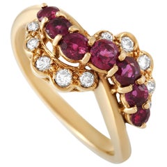 Graff 18 Karat Gelbgold 0::30 Karat Diamant und 1::25 Karat Rubin Ring